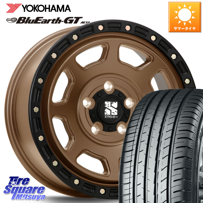 MLJ XJ07 XTREME-J 5H MB エクストリームJ 16インチ 16 X 7.0J +35 5穴 114.3 YOKOHAMA R4575 BluEarth-GT AE51 ヨコハマ 205/55R16 GRヤリスRSノーマルキャリパー