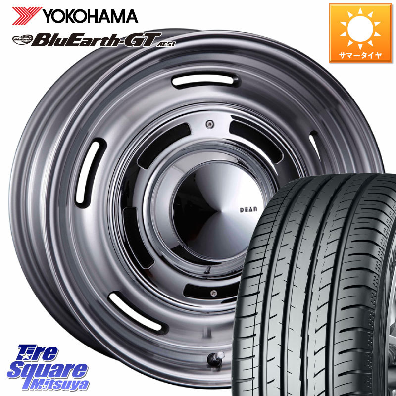 CRIMSON ディーン クロスカントリー グレー 17インチ 17 X 7.0J +47 5穴 114.3 YOKOHAMA R6943 BluEarth-GT AE51 ヨコハマ 195/60R17 60系プリウス