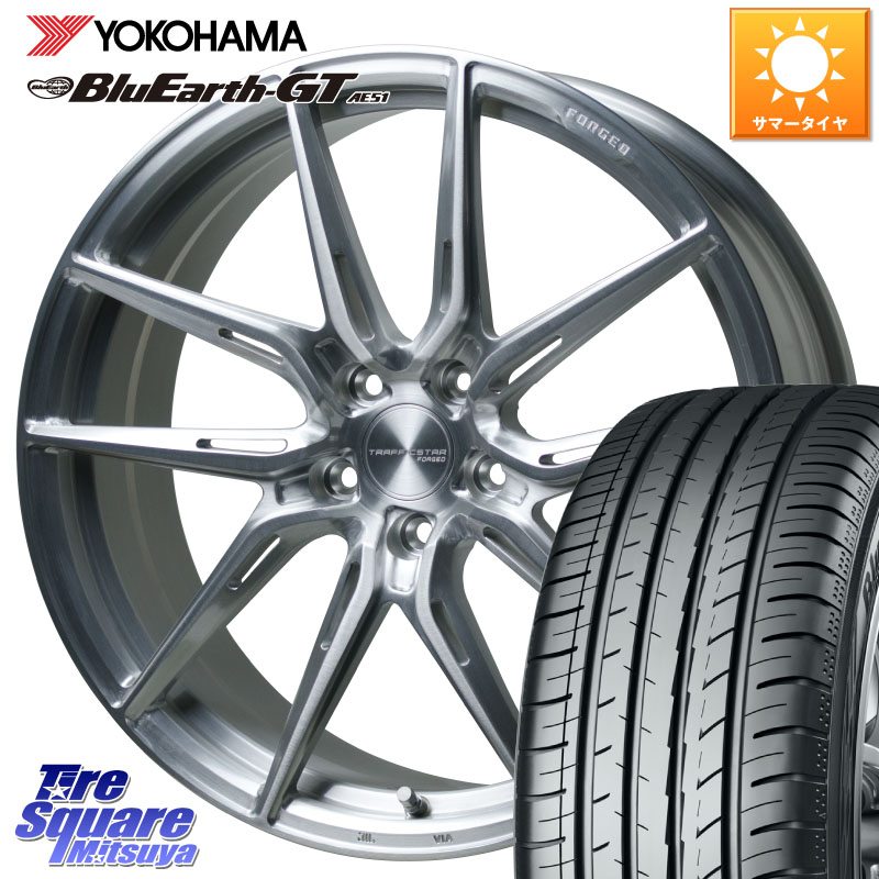 HotStuff TSF-02 BRS トラフィックスターフォージド 19インチ 19 X 8.0J +35 5穴 114.3 YOKOHAMA R4632 BluEarth-GT AE51 ヨコハマ 225/45R19 156,735円