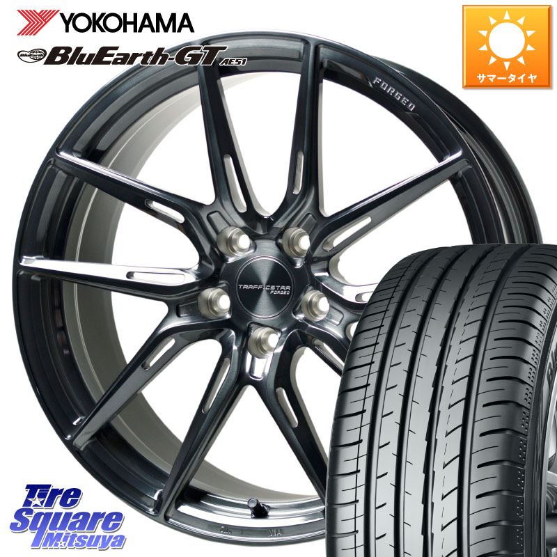 HotStuff TSF-02 BRSC トラフィックスターフォージド 19インチ 19 X 8.0J +35 5穴 114.3 YOKOHAMA R4638 BluEarth-GT AE51 ヨコハマ 235/40R19