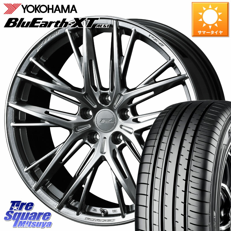 WEDS F ZERO FZ-5 FZ5 鍛造 FORGED ホイール 18インチ エフゼロ 18 X 8.0J +43 5穴 114.3 YOKOHAMA R7027 BluEarth XT AE61 Z･P･S ヨコハマ 225/50RF18