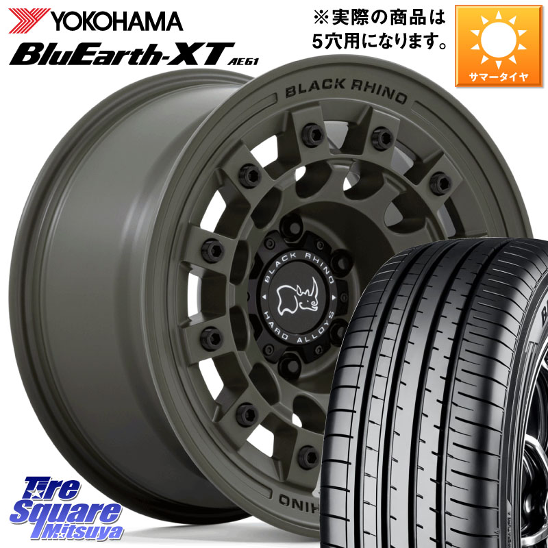 BLACK RHINO FUJI フジ ホイール 17インチ ブラックライノ 17 X 8.0J +30 5穴 114.3 YOKOHAMA R5778 BluEarth-XT AE61 ヨコハマ 235/65R17