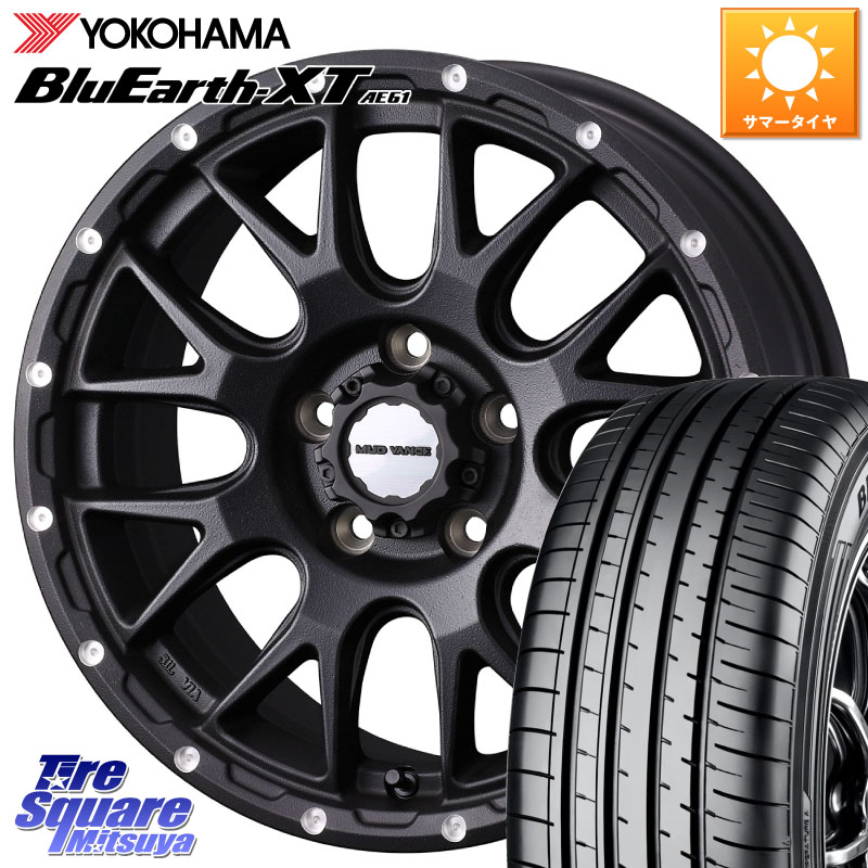 YOKOHAMA R5763 BluEarth-XT AE61 ヨコハマ 225/50R18WEDS 41133 マッドヴァンス08 MUD VANCE 08 BK ホイール 18インチ 18X7.5J 35 5穴 114.3 スカイラインセダン 日産|タイヤスクエアミツヤ