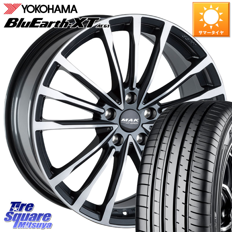 阿部商会 MAK BAVIERA FF ホイール 18インチ 18 X 8.0J(BMW F39) +57 5穴 112 YOKOHAMA R5763 BluEarth-XT AE61 ヨコハマ 225/50R18 BMW X2 F39