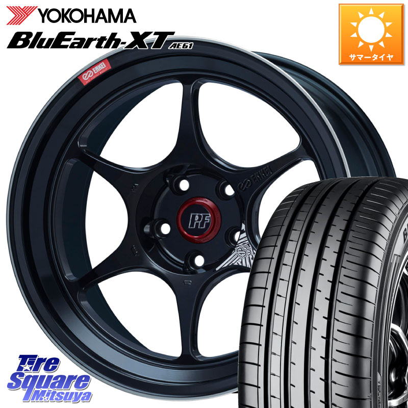 YOKOHAMA R8540 BluEarth-XT AE61 ヨコハマ 195/60R17ENKEI エンケイ PerformanceLine PF06 BK ホイール 17インチ 17X7.0J 45 5穴 114.3 60系プリウス|タイヤスクエアミツヤ