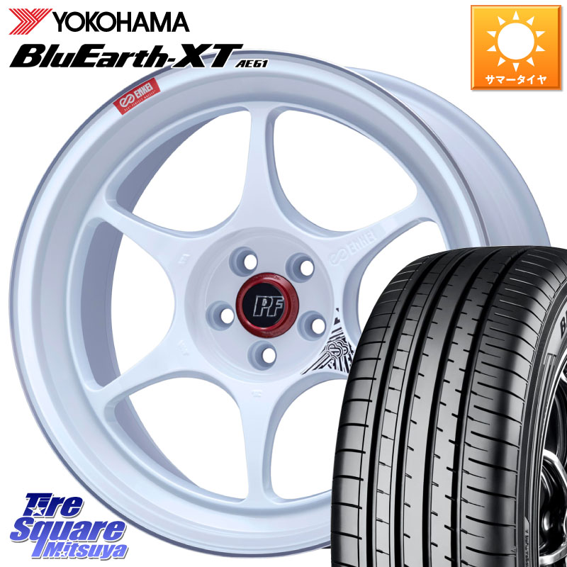 ENKEI エンケイ PerformanceLine PF06 ホイール 18インチ 18 X 8.0J +45 5穴 114.3 YOKOHAMA R5763 BluEarth-XT AE61 ヨコハマ 225/50R18 50系エスティマ 10系カローラクロス MAZDA6 10系アルファード