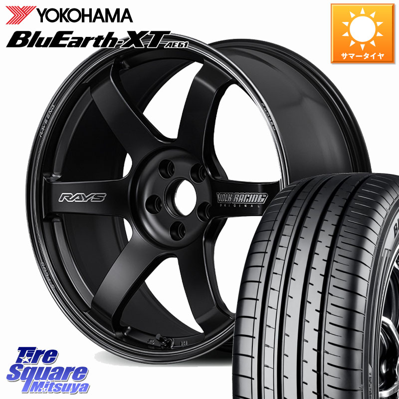 RAYS 【欠品次回10~11月】 TE37 SAGA S-plus Black Shadow LTD VOLK RACING 鍛造 ホイール 18インチ 18 X 8.5J +42 5穴 114.3 YOKOHAMA R5763 BluEarth-XT AE61 ヨコハマ 225/50R18