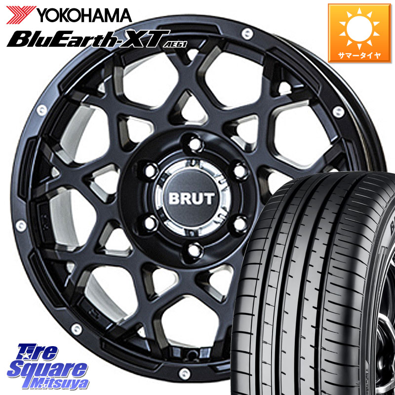 YOKOHAMA R5778 BluEarth-XT AE61 ヨコハマ 235/65R17BRUT ブルート BR-55 BR55 ミルドサテンブラック ホイール 17インチ 17X7.5J 38 5穴 114.3 50系RAV4 60系RAV4 RAV4 50系 デリカD:5 D5 カスタムサイズ RAV4 60系|タイヤスクエアミツヤ