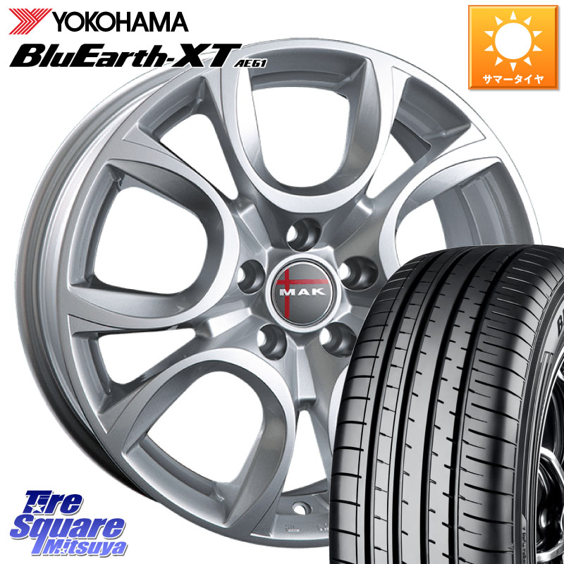 阿部商会 MAK TORINO(トリノ) ホイール 17インチ 17 X 7.5J(FIAT 500X 334) +41 5穴 110 YOKOHAMA R5772 BluEarth-XT AE61 ヨコハマ 215/55R17 フィアット 500X