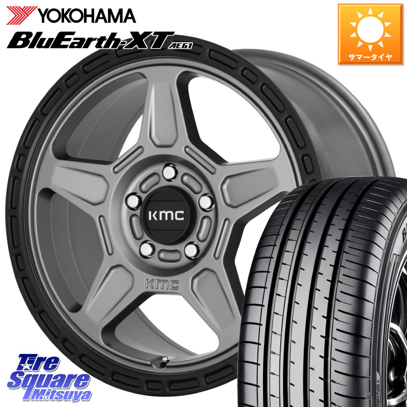 YOKOHAMA R5778 BluEarth-XT AE61 ヨコハマ 235/65R17KMC KM721 ALPINE グレイ ホイール 17インチ 専用Nut別売 17X8.0J 38 5穴 114.3 60系RAV4 RAV4 50系 RAV4 60系|タイヤスクエアミツヤ