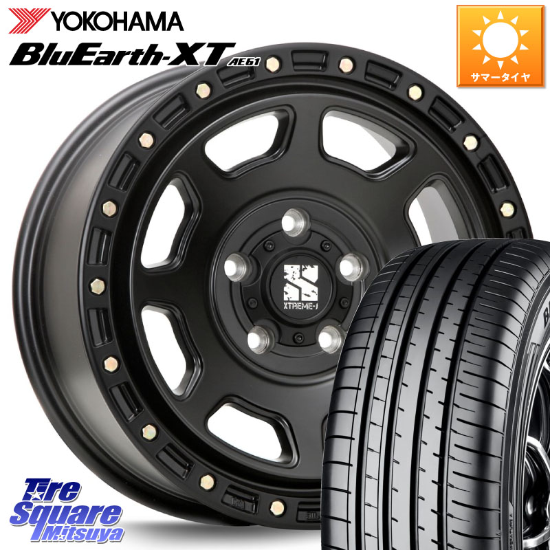MLJ XJ07 XTREME-J BK ホイール 18インチ 18 X 8.0J +40 5穴 114.3 YOKOHAMA R5783 BluEarth-XT AE61 ヨコハマ 215/55R18