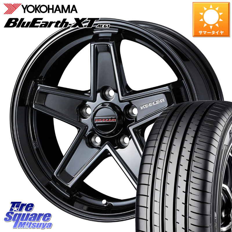 YOKOHAMA R5773 BluEarth-XT AE61 在庫● ヨコハマ 4本単位での販売 215/60R17WEDS KEELER TACTICS ブラック ホイール 17インチ キーラー タクティクス 17X7.0J(US) 35 5穴 110 Jeep Renegade ジープ レネゲード｜タイヤスクエアミツヤ