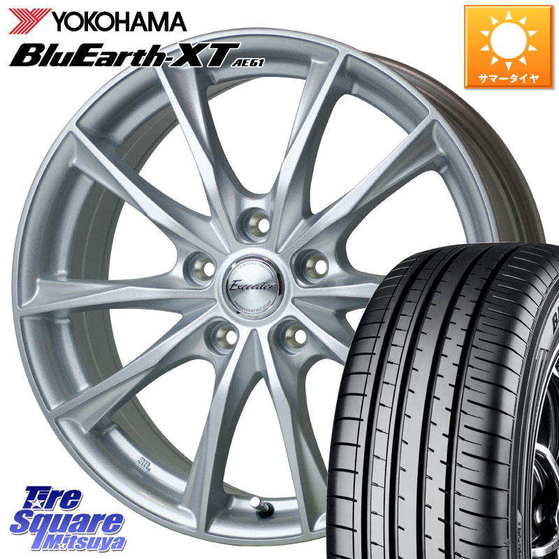 HotStuff エクシーダー E06 平座仕様 レクサス トヨタ専用 ホイール 17インチ 17 X 6.5J +40 5穴 114.3 YOKOHAMA R5772 BluEarth-XT AE61 ヨコハマ 215/55R17