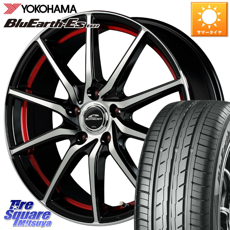 YOKOHAMA R6298 BluEarth-Es ES32 ヨコハマ 215/60R17MANARAY MID SCHNEIDER RX810 レッド ホイール 17インチ 17X7.0J 48 5穴 114.3 C-HR カローラクロス E52エルグランド ZR-V RV系ヴェゼル RC系オデッセイ後期 CX-30 MX-30 エスティマハイブリッド エスティマ RVR|タイヤスクエアミツヤ