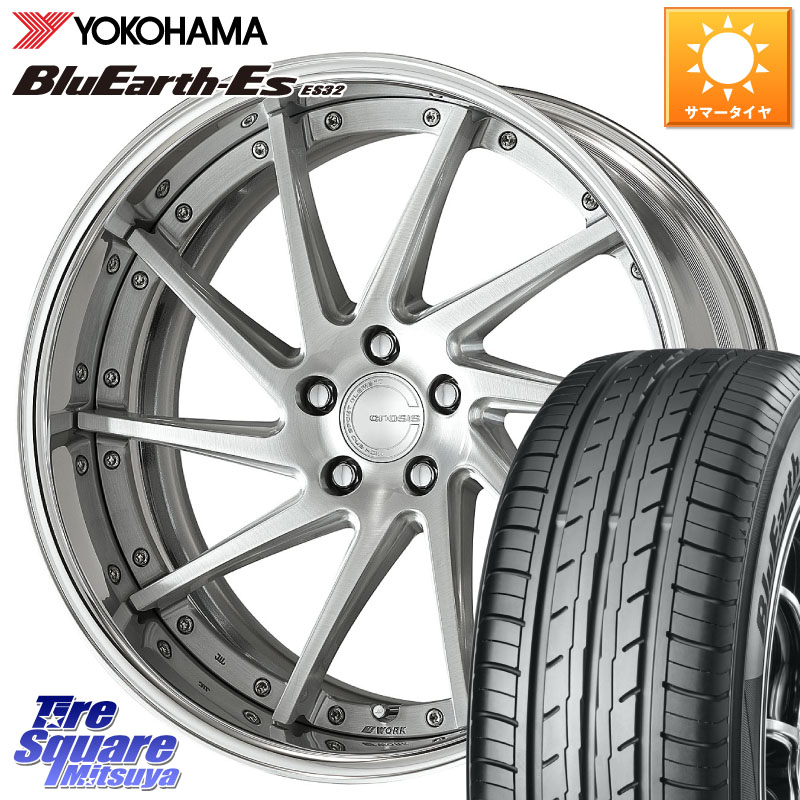 YOKOHAMA R6307 BluEarth-Es ES32 ヨコハマ 245/40R19WORK GNOSIS CVS O Disk 19インチ 2ピース 19X8.5J 55 5穴 100|タイヤスクエアミツヤ