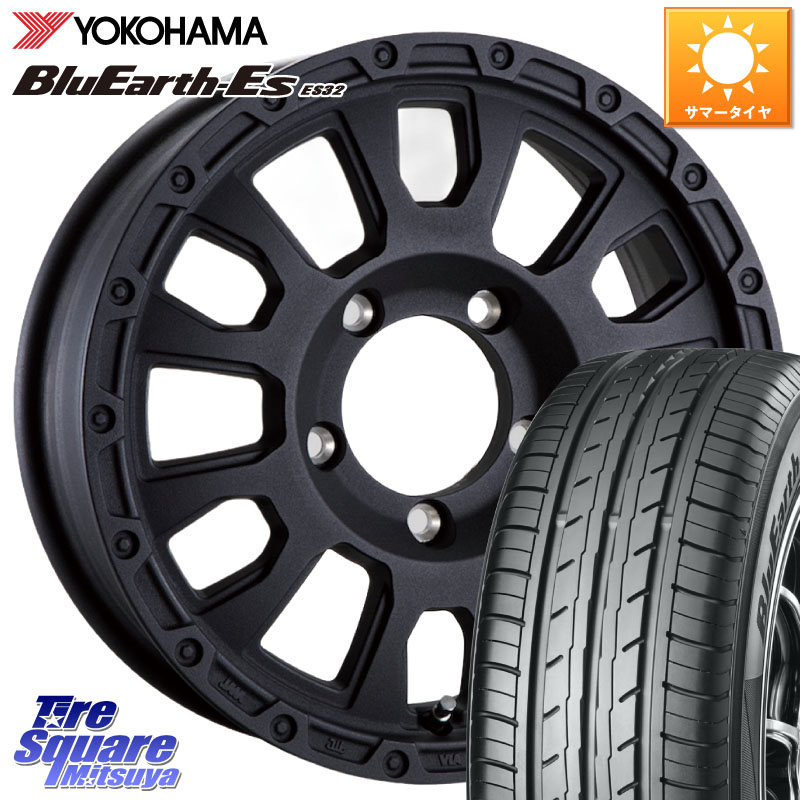 阿部商会 LA STRADA AVENTURA アヴェンチュラ BK 16インチ 16 X 5.5J +0 5穴 139.7 YOKOHAMA R6302 BluEarth-Es ES32 ヨコハマ 215/65R16 ジムニー専用(要オーバーフェンダー等)