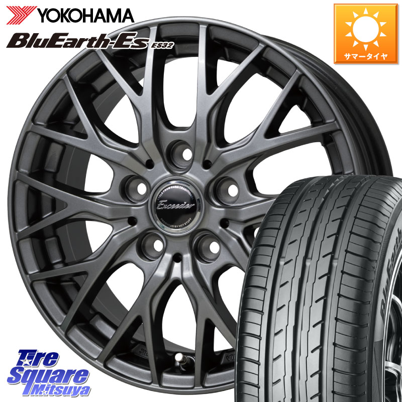 HotStuff Exceeder E05-2 ホイール 15インチ エクシーダ 15 X 6.0J +43 5穴 100 YOKOHAMA R6280 BluEarth-Es ES32 ヨコハマ 185/60R15 170系シエンタ