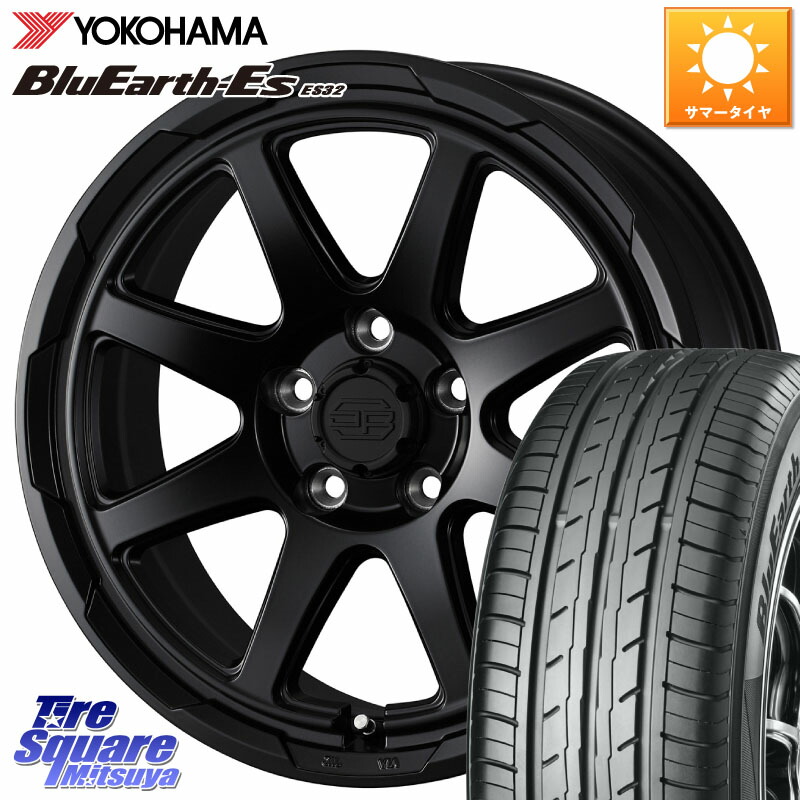 YOKOHAMA R6299 BluEarth-Es ES32 ヨコハマ 225/55R17WEDS STADTBERGE BLK スタットベルク ホイール 17インチ 17X7.0J 38 5穴 114.3 10系アルファード スカイラインセダン 日産 シーマ 日産 フーガ FUGA 日産|タイヤスクエアミツヤ