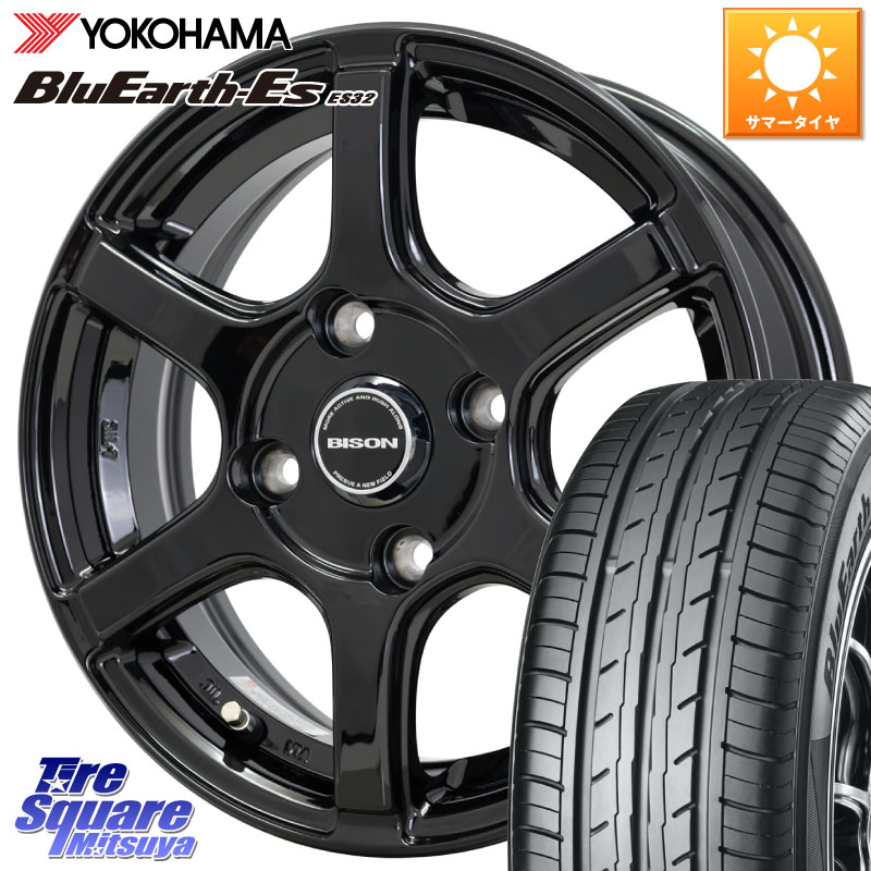 HotStuff BISON BN-04 BN04 バイソン ホイール 14インチ 14 X 5.0J +38 4穴 100 YOKOHAMA R6270 BluEarth-Es ES32 ヨコハマ 165/65R14 M900系タンク・ルーミー 700系パッソ ダイハツ トールM900S・M910S スバル ジャスティM900F・M910F