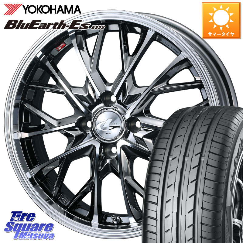 WEDS LEONIS MV レオニス MV BMCMC ホイール 15インチ 15 X 5.5J +43 4穴 100 YOKOHAMA R6285 BluEarth-Es ES32 ヨコハマ 185/65R15 アクアクロスオーバー FITクロスター