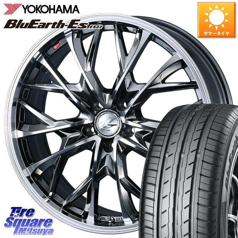 WEDS LEONIS MV レオニス MV BMCMC ホイール 19インチ 19 X 7.5J +47 5穴 114.3 YOKOHAMA R6305 BluEarth-Es ES32 ヨコハマ 225/35R19 90系ノア ヴォクシー リーフ