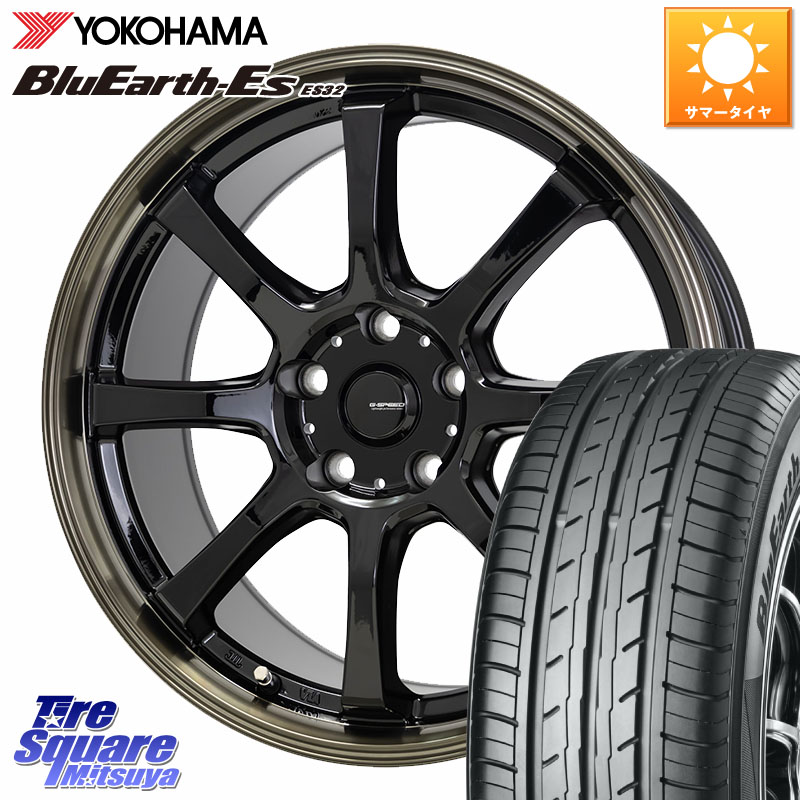 HotStuff G-SPEED P-08 ホイール 18インチ ジースピード 18 X 8.0J +42 5穴 114.3 YOKOHAMA R6303 BluEarth-Es ES32 ヨコハマ 225/55R18 デリカD:5 SL系フォレスター