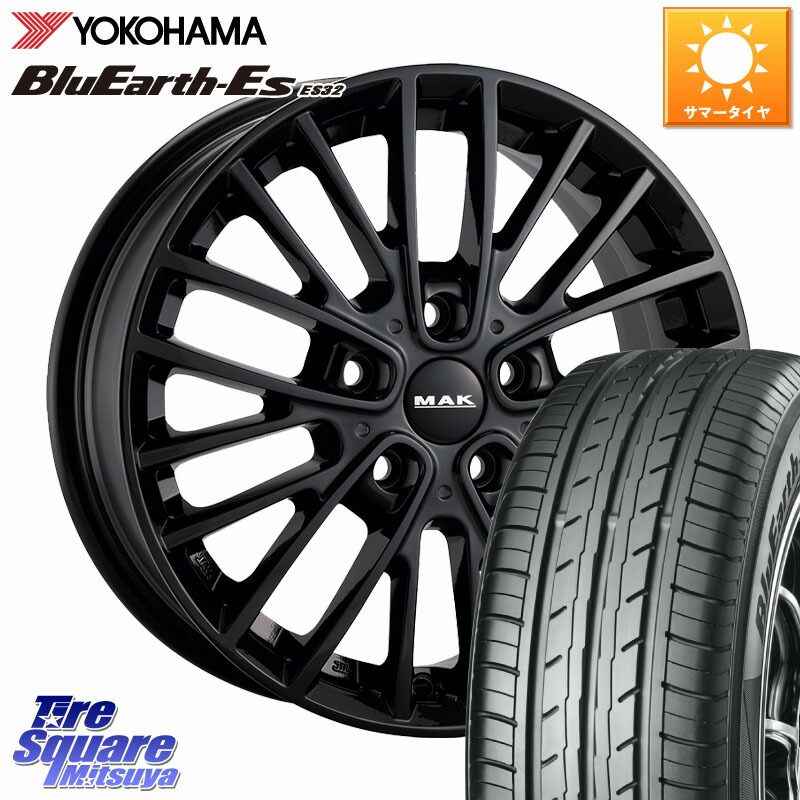 YOKOHAMA R6304 BluEarth-Es ES32 ヨコハマ 225/60R17阿部商会 MAK CHELSE BK ホイール 17インチ 17X7.5J(MINI U25) 42 5穴 112 MINI ミニ カントリーマン U25※ホイール注文時は「TRIM」種別を必ずお知らせください｜タイヤスクエアミツヤ 104,594円