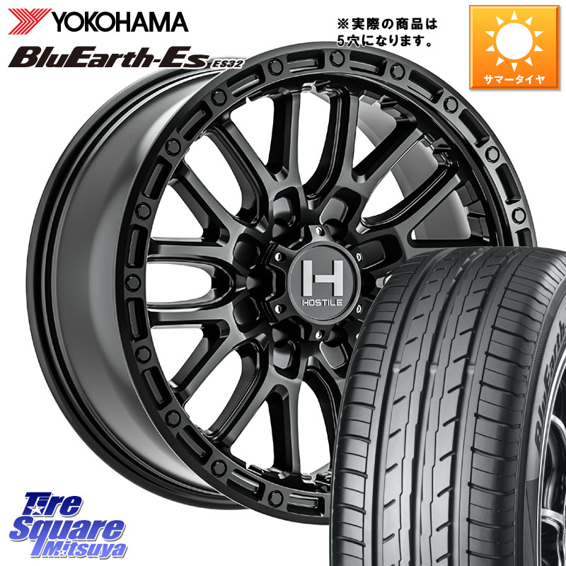 HOSTILE H135 RIDGE CREST JP SPEC ホイール 17インチ◇参考画像 17 X 8.0J +38 5穴 114.3 YOKOHAMA R2463 BluEarth-Es ES32 ヨコハマ 215/50R17