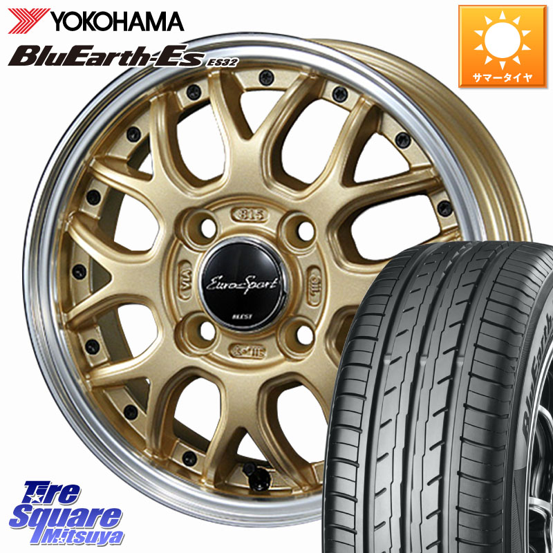 YOKOHAMA R2409 BluEarth-Es ES32 ヨコハマ 165/60R14BLEST EuroSport Type815 軽自動車専用 ホイール 14インチ 14X4.5J 45 4穴 100 エブリイ ワゴン|タイヤスクエアミツヤ