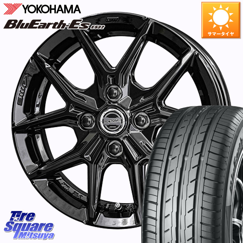 YOKOHAMA R2440 BluEarth-Es ES32 ヨコハマ 195/55R16KYOHO SMACK IG-TEC スマック ホイール 16インチ グロスブラック 16X6.0J 40 4穴 100 ノート NOTE 日産 ブルーバードシルフィ 日産 キューブ CUBE 日産 アクア カローラフィールダー カローラアクシオ｜タイヤスクエアミツヤ