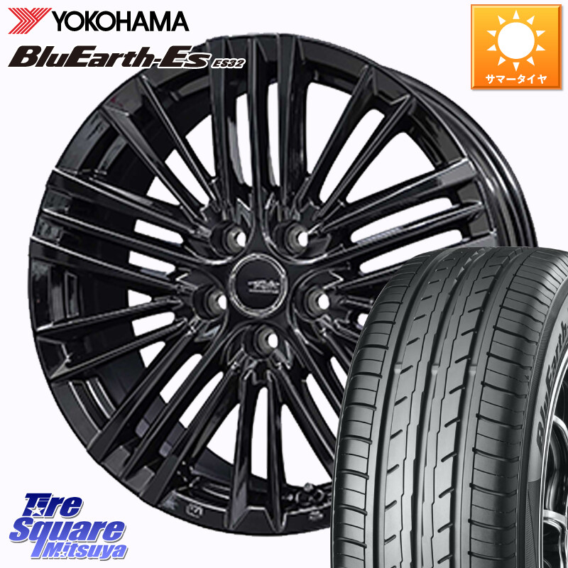 YOKOHAMA R6303 BluEarth-Es ES32 2026年製 在庫● ヨコハマ ブルーアース 225/55R18KYOHO TAYLOR TL-1 テイラー パウダーコート・ブラック M14球面座ボルト専用 ホイール 18インチ 18X7.5J(M14B) 38 5穴 114.3 レクサスLBX|タイヤスクエアミツヤ