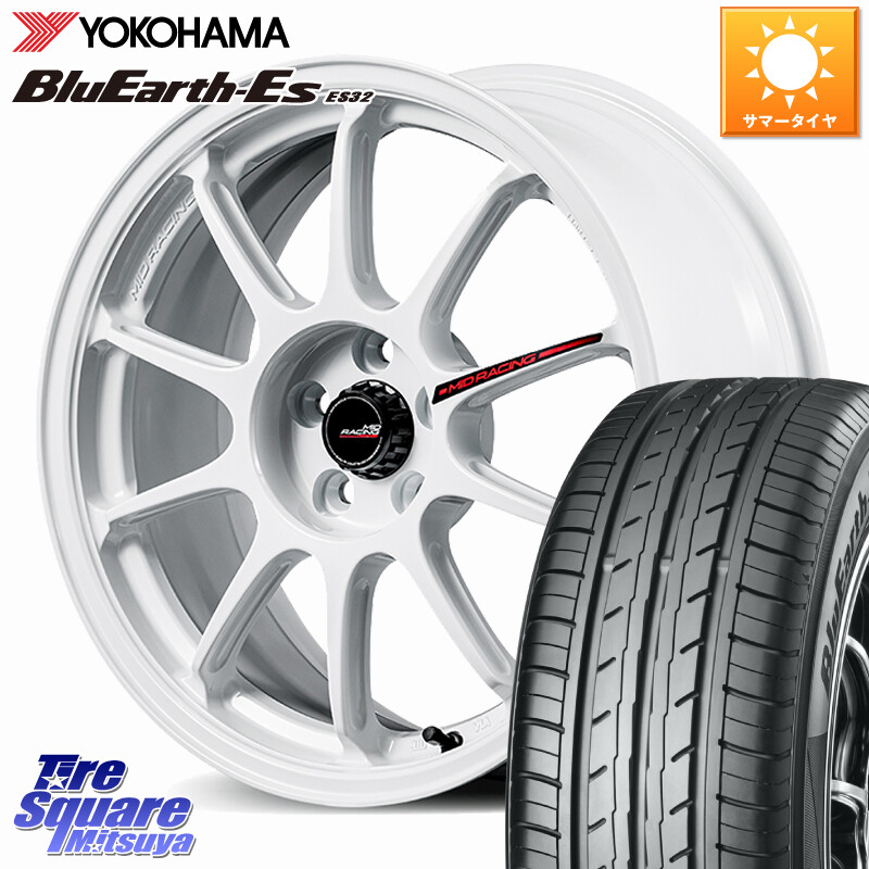 YOKOHAMA R2461 BluEarth-Es ES32 ヨコハマ 215/40R17MANARAY MID RACING R10 EVO ホイール 17インチ レーシング 17X7.5J 48 5穴 114.3|タイヤスクエアミツヤ