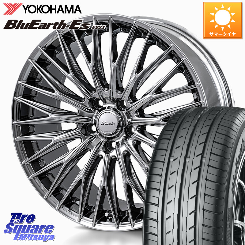 YOKOHAMA R2470 BluEarth-Es ES32 ヨコハマ 225/40R18MONZA Warwic CLYVER クライヴァー ホイール 18インチ 18X7.5J 40 5穴 114.3 GRヤリスRSノーマルキャリパー プリウスアルファ シビック IS レクサス インサイト｜タイヤスクエアミツヤ