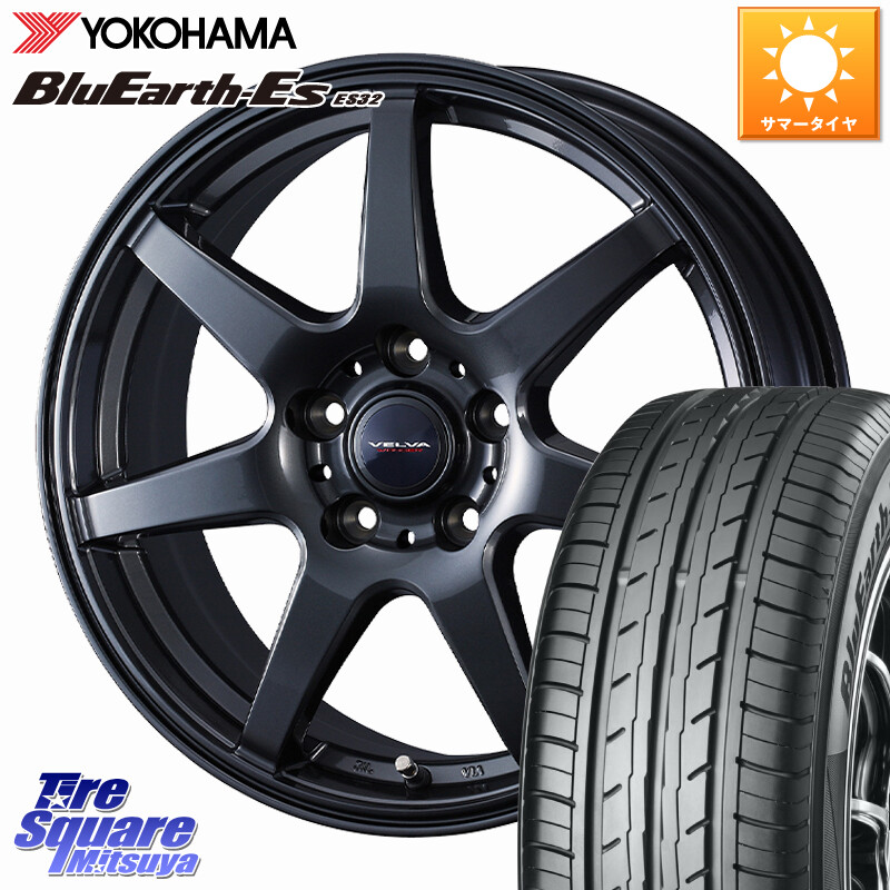 YOKOHAMA R6296 BluEarth-Es ES32 2026年製 在庫● ヨコハマ 225/45R18WEDS VELVA WONDER ヴェルヴァワンダー ホイール 18インチ 18X7.5J 48 5穴 114.3 RP6～8ステップワゴン CX-3 レヴォーグ P15キックス ZE1リーフ プリウスアルファ RC系オデッセイ前期 ジューク JUK｜タイヤスクエアミツヤ