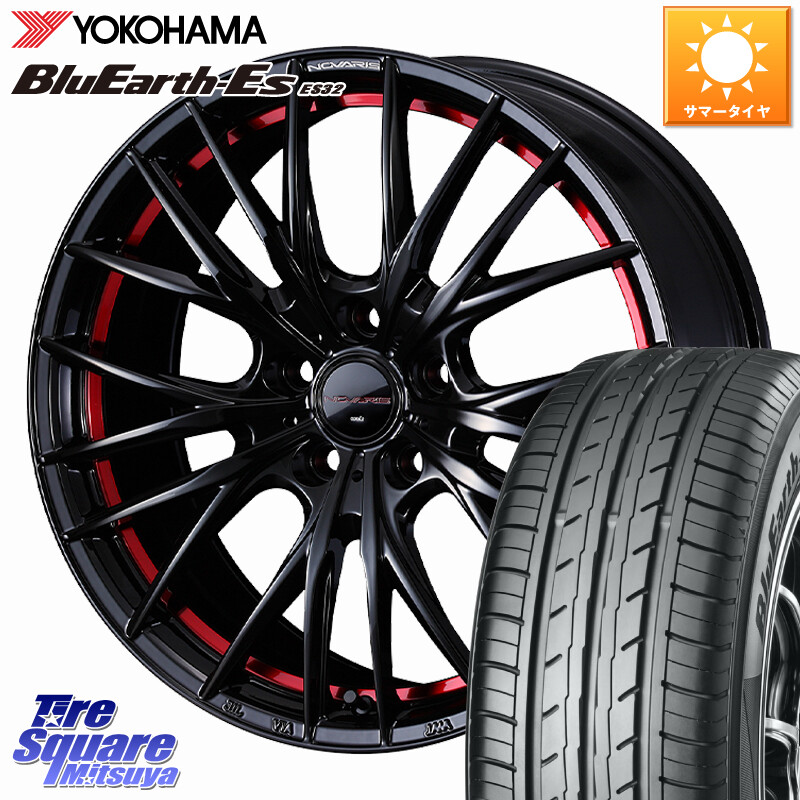 YOKOHAMA R6306 BluEarth-Es ES32 ヨコハマ 215/40R18WEDS NOVARIS ROHGUE QR ノヴァリス ホイール 18インチ ローグ 18X8.0J 42 5穴 114.3 リーフ LEAF 日産 カローラルミオン|タイヤスクエアミツヤ