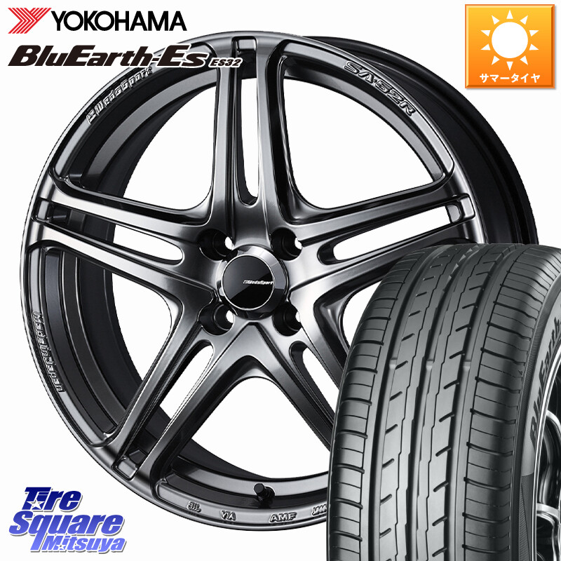 YOKOHAMA R2453 BluEarth-Es ES32 ヨコハマ 205/50R16WEDS WedsSport SA-52R SA52R ウェッズ スポーツ ホイール 16インチ 16X6.5J 42 4穴 100 ロードスター(ローダウン等) ロードスターRF シビック|タイヤスクエアミツヤ