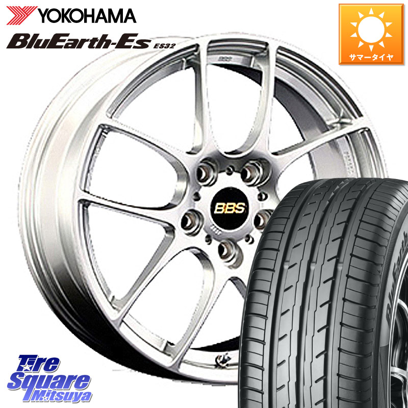 BBS RF 鍛造1ピース ホイール 17インチ 17 X 7.0J +48 4穴 100 YOKOHAMA R2462 BluEarth-Es ES32 ヨコハマ 215/45R17 FITクロスター