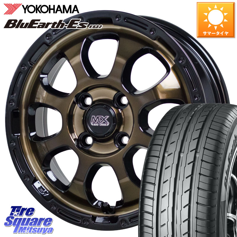 HotStuff マッドクロス GRACE グレイス BR 4H ホイール 14インチ 14 X 4.5J +45 4穴 100 YOKOHAMA R6264 BluEarth-Es ES32 ヨコハマ 155/65R14 N-BOX デリカミニ2WD タント スペーシア サクラ ハイゼット アゲトラCustom車用※軽自動車専用ホイール※