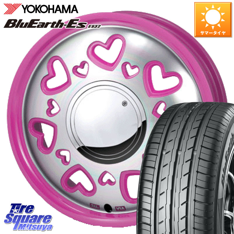 MONZA K Quty キューティー ホイール 15インチ 15 X 4.5J +43 4穴 100 YOKOHAMA R2410 BluEarth-Es ES32 ヨコハマ 165/60R15 キャスト[アクティバ] ハスラー ピクシスジョイ[Cグレード] ハイゼット アゲトラCustom車用※軽自動車専用ホイール※