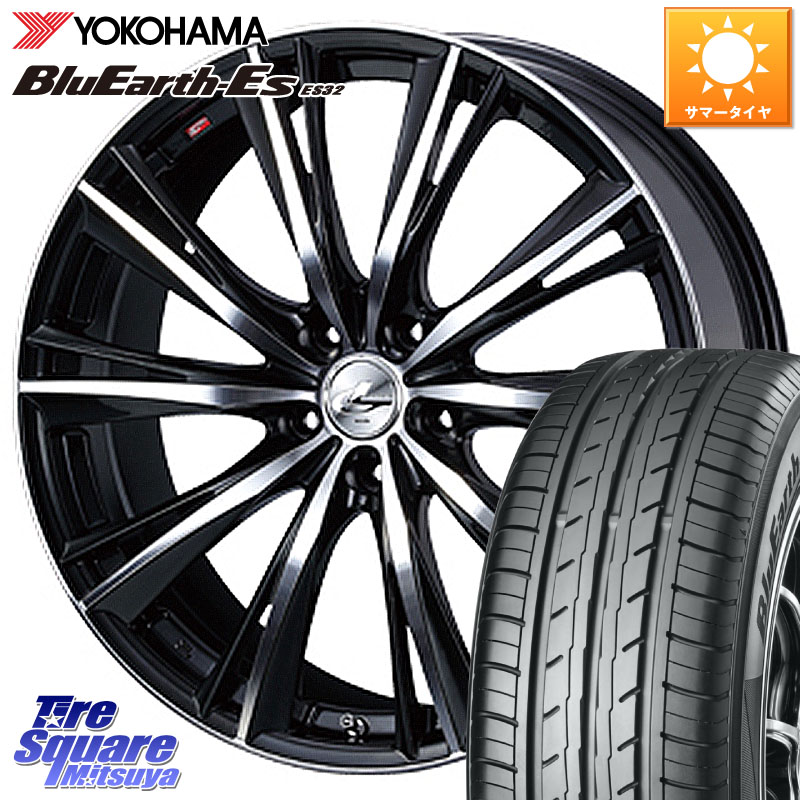 WEDS 33908 レオニス WX ウェッズ Leonis ホイール 19インチ 19 X 7.5J +53 5穴 114.3 YOKOHAMA R6305 BluEarth-Es ES32 ヨコハマ 225/35R19