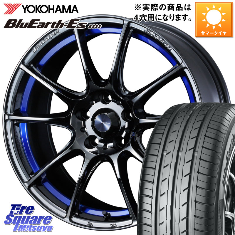WEDS SA-25R ウェッズ スポーツ ホイール 17インチ 17 X 7.0J +50 4穴 100 YOKOHAMA R2462 BluEarth-Es ES32 ヨコハマ 215/45R17