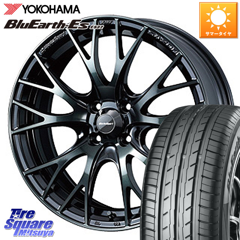 WEDS 72725 SA-20R SA20R ウェッズ スポーツ ホイール 17インチ 17 X 7.0J +43 4穴 100 YOKOHAMA R6288 BluEarth-Es ES32 ヨコハマ 205/50R17 E13オーラ