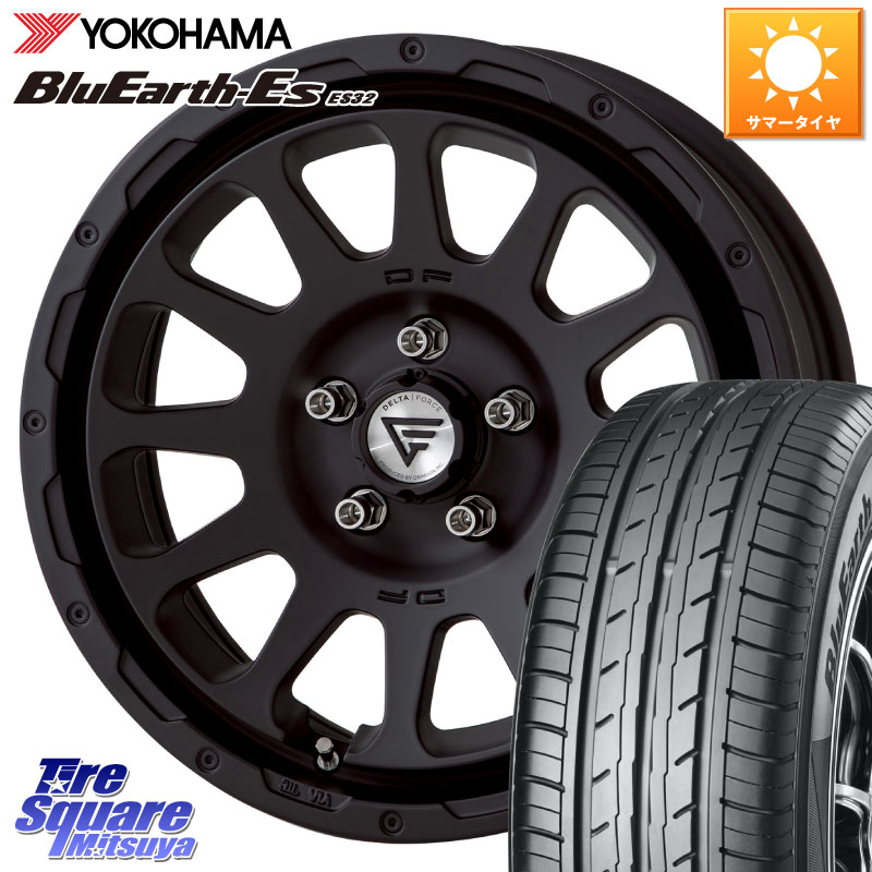 DELTA FORCE デルタフォース オーバル BK 17インチ 7J ホイール 17 X 7.0J +32 5穴 114.3 YOKOHAMA R6298 BluEarth-Es ES32 ヨコハマ 215/60R17 20系アルファード