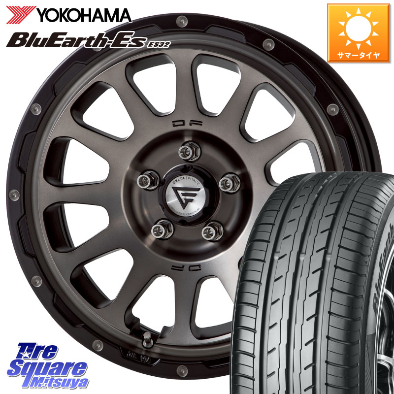 YOKOHAMA R2472 BluEarth-Es ES32 ヨコハマ 225/50R17DELTA FORCE デルタフォース オーバル 8J ホイール 17インチ 17X8.0J 35 5穴 114.3|タイヤスクエアミツヤ