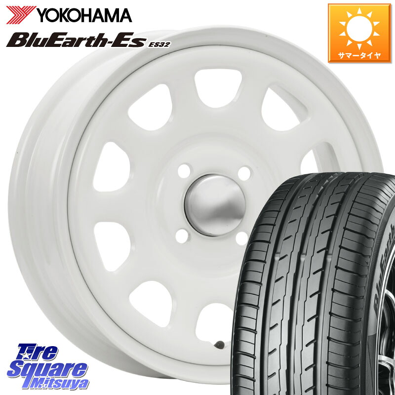 MLJ デイトナ SS DAYTONA SS WH 4H 14インチ 14 X 5.0J +42 4穴 100 YOKOHAMA R6264 BluEarth-Es ES32 ヨコハマ 155/65R14 タント スペーシア ハイゼット アゲトラCustom車用※軽自動車専用ホイール※