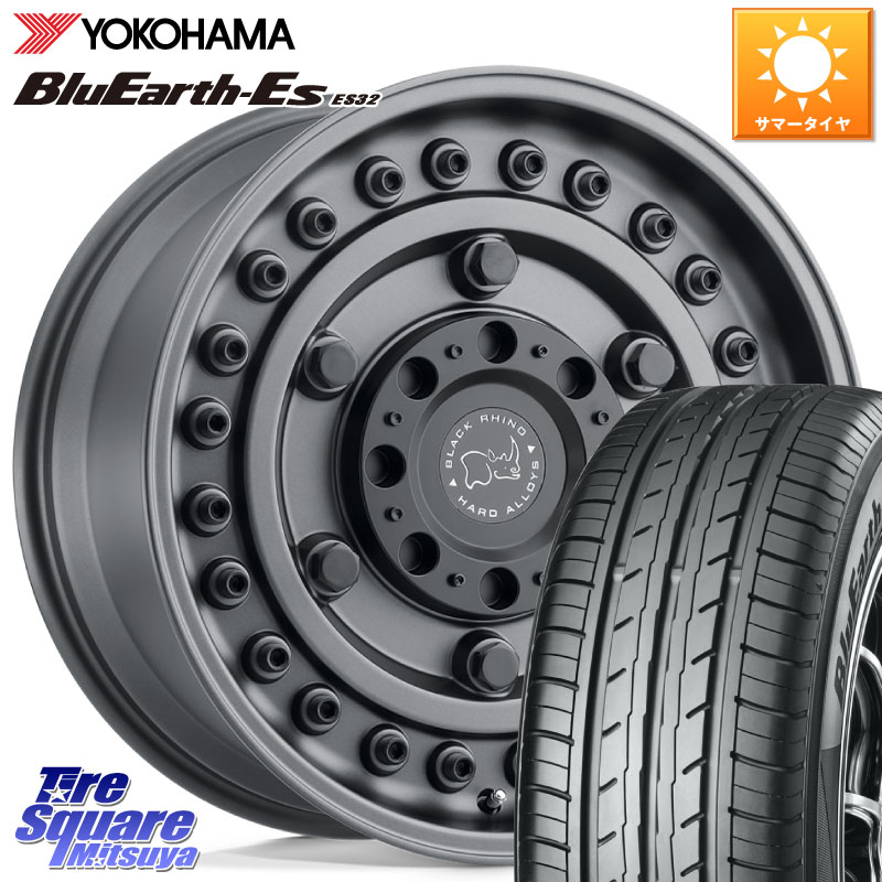 BLACK RHINO ARMORY GUNBLACK ブラックライノ アーモリー 17インチ ブラックライノ 17 X 8.0J +30 5穴 114.3 YOKOHAMA R6304 BluEarth-Es ES32 ヨコハマ 225/60R17