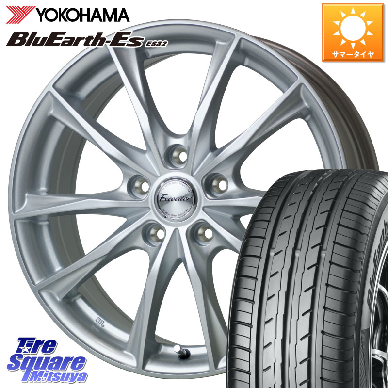 HotStuff エクシーダー E06 ホイール 17インチ 17 X 6.0J +40 5穴 100 YOKOHAMA R6766 BluEarth-Es ES32 ヨコハマ 195/60R17 ライズ ロッキー ハイブリッド車 5穴