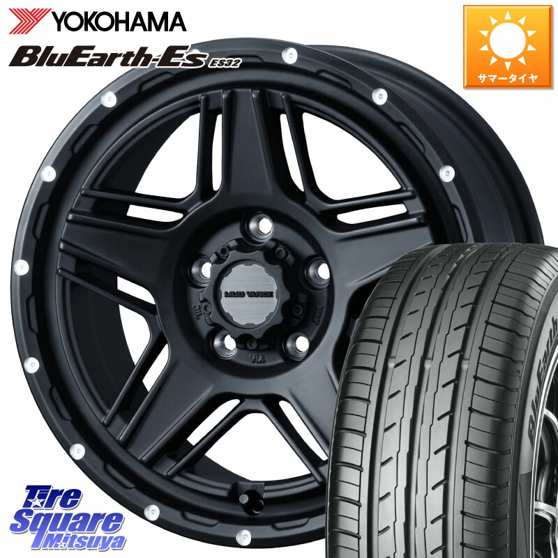 WEDS 40535 マッドヴァンス MUD VANCE 07 BK 16インチ 16 X 7.0J +38 5穴 114.3 YOKOHAMA R2460 BluEarth-Es ES32 ヨコハマ 205/65R16 70系カムリ