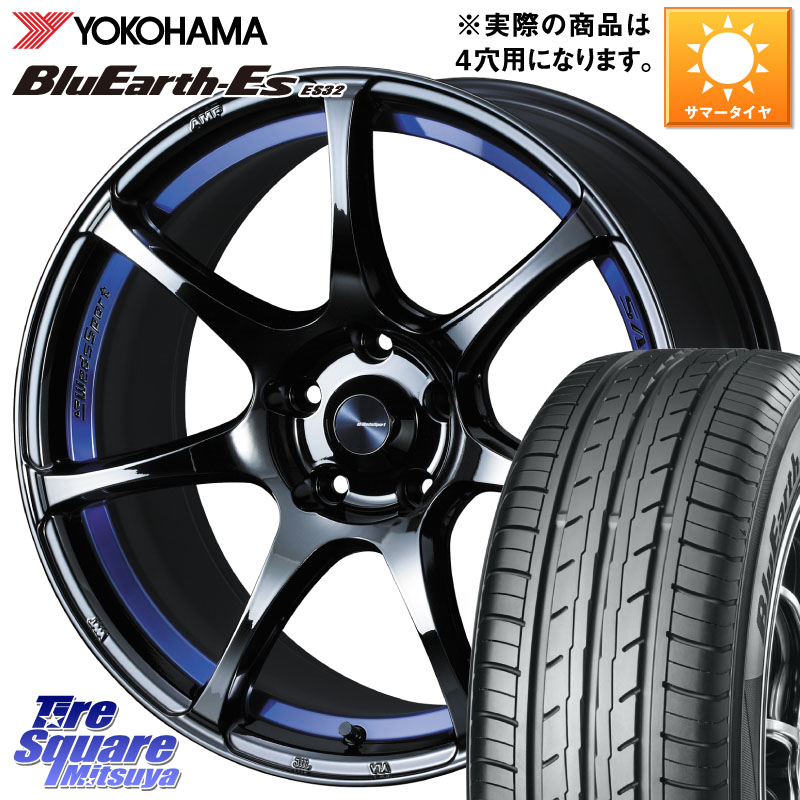 WEDS 74039 ウェッズ スポーツ SA75R SA-75R BLC2 17インチ 17 X 6.5J +42 4穴 100 YOKOHAMA R6288 BluEarth-Es ES32 ヨコハマ 205/50R17 E13オーラ