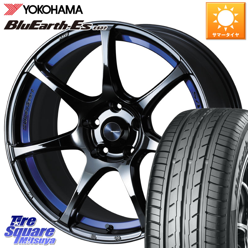 WEDS 74042 ウェッズ スポーツ SA75R SA-75R BLC2 17インチ 17 X 7.5J +48 5穴 100 YOKOHAMA R6304 BluEarth-Es ES32 ヨコハマ 225/60R17